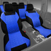 Picture of CAR PASS Car Seat Covers Full Sets, Front & Split Rear Bench for Car, 3D Tyre Embossed Automotive Interior Covers, Airbag Compatible, Quick Setup Universal Fit Seat Covers for Car, SUV(Black Blue)