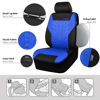 Picture of CAR PASS Car Seat Covers Full Sets, Front & Split Rear Bench for Car, 3D Tyre Embossed Automotive Interior Covers, Airbag Compatible, Quick Setup Universal Fit Seat Covers for Car, SUV(Black Blue)
