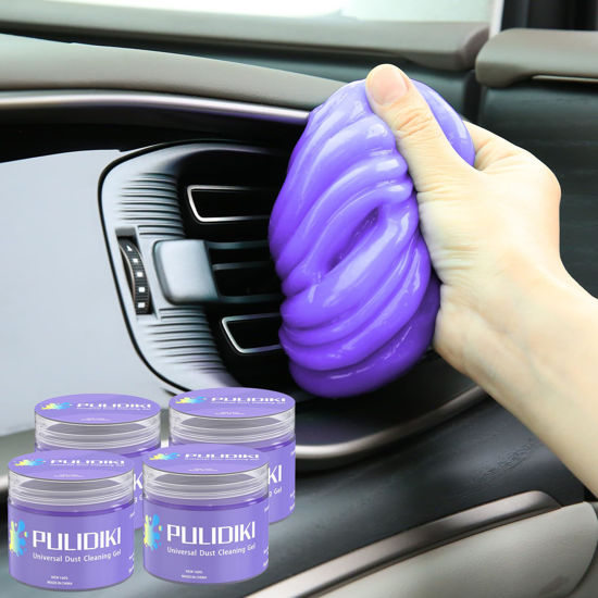 Picture of PULIDIKI Car Cleaning Gel for Car Cleaning Putty Car Putty Auto Detailing Tools Car Slime Cleaner Dust Cleaning Gel Car Interior Cleaner Car Accessories Purple Stocking Stuffers for Men Women 4Pack
