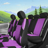Picture of FH Group Full Set Premium Cloth Car Seat Covers - Universal Fit, Low Back Front Seat Covers, Airbag Compatible, Split Bench Rear Seat, Washable Seat Cover for SUV, Sedan, Purple