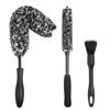 Picture of NIKCOSMK 3PCS Wheel Brush Kit for Cleaning Wheel and Tire, Wheel and Rim Brush, Car Detailing Brushes, Bendable & Durable Car Wheel Rim Cleaner Brush Set,Car Detailing Cleaning Brush Supplies Kit