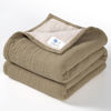 Picture of Lulu moon Muslin Baby Blanket - Cotton Quilt Blankets for Toddlers - Reversible Nursery Crib Blanket for Baby Boys and Girls 47"x47"(Olive)