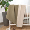 Picture of Lulu moon Muslin Baby Blanket - Cotton Quilt Blankets for Toddlers - Reversible Nursery Crib Blanket for Baby Boys and Girls 47"x47"(Olive)