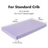 Picture of TILLYOU Baby Crib Sheets for Boys Girls, Fitted Crib Sheet 2 Pack for Standard Crib and Toddler Mattresses, Super Soft Toddler Bed Sheets, 28"x52"x8",Light Purple&Light Pink