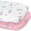 Picture of Bassinet Sheets for Baby Girl, Bassinet Sheet Ultra Soft, Bassinet Mattress Sheets 2 Pack Universal Fit for Rectangle, Oval, Hourglass Bassinet Pad/Mattress, Pink