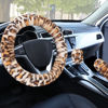 Picture of Accmor Fluffy Car Steering Wheel Cover, Universal Fuzzy Wheel Cover 14 1/2-15 & Handbrake Cover & Gear Shift Cover Set, Anti-Slip Leopard Warm Fur Vehicle Wheel Protector Car Accessories for Men Women