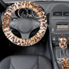 Picture of Accmor Fluffy Car Steering Wheel Cover, Universal Fuzzy Wheel Cover 14 1/2-15 & Handbrake Cover & Gear Shift Cover Set, Anti-Slip Leopard Warm Fur Vehicle Wheel Protector Car Accessories for Men Women