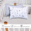 Picture of UOMNY Toddler Pillowcase 13 x 18 Neutral Toddler Pillow Cases for 14 x 19 12x18 Crib Pillows Soft Travel Pillow Cover Envelope Closure Letters and Arabic Numerals Small Baby Pillow Case Grey White
