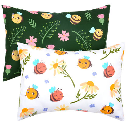 Picture of UOMNY Toddler Pillowcases for Girls 13X18 12x16 14x19 Bee and Koalas Baby Pillow Case 2 Pack Small Pillow Covers for Travel Pillow