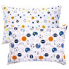 Picture of UOMNY Sports Theme Toddler Boys Pillowcase - 2 Packs Standard Soccer Printed Kids Pillow Case - 13x18 Inch Basketball Nursery Bedding Pillowslip Travel Pillow Cover Football Infant Pillowcase