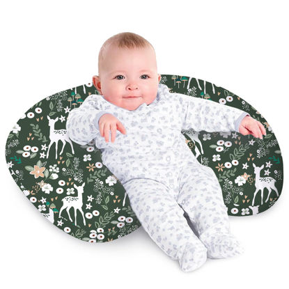 Picture of Little Grape Land Nursing Pillow for Infants, Breastfeeding Pillows, Baby Support Pillow for Nursing, Bottle Feeding, Tummy Time with Machine Washable Cover & Breathable Filling (Forest Deer)
