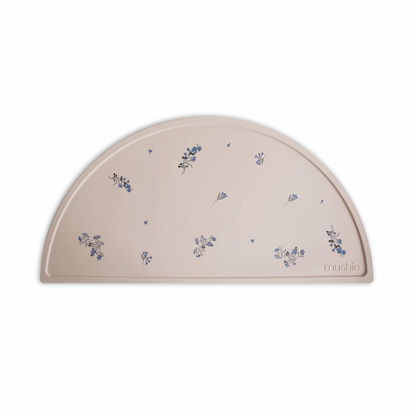 Picture of mushie Silicone Placemat for Kids | BPA-Free Non-Slip Design (Lilac Flowers)