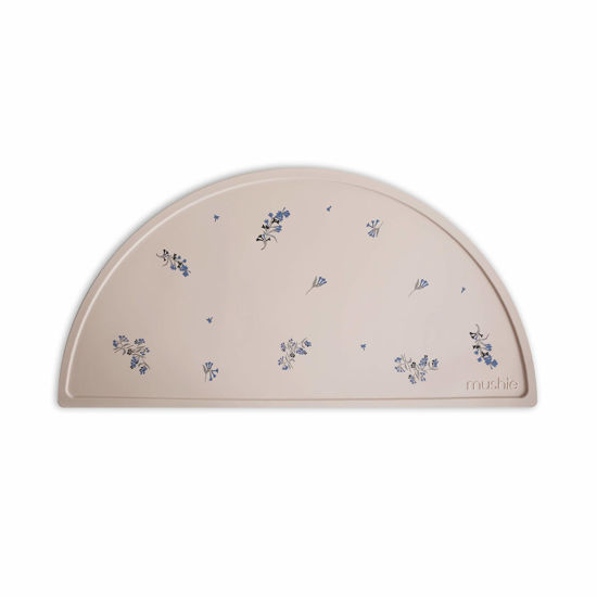 Picture of mushie Silicone Placemat for Kids | BPA-Free Non-Slip Design (Lilac Flowers)