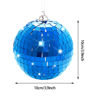 Picture of 2 Pieces Disco Mirror Balls Silver Hanging Ball for 50s 60s 70s Disco DJ Light Effect Party Home Decoration Stage Props School Festivals Party Favors and Supplies 4 Inch (4inch, Blue)