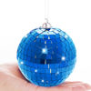 Picture of 2 Pieces Disco Mirror Balls Silver Hanging Ball for 50s 60s 70s Disco DJ Light Effect Party Home Decoration Stage Props School Festivals Party Favors and Supplies 4 Inch (4inch, Blue)