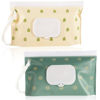 Picture of FEBSNOW 2 Pack Baby Wipes Dispenser, Portable Refillable Wipe Holder Baby Wipes Container Travel Wipes Case Reusable Boho Wet Wipes Pouch