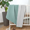 Picture of Lulu moon Muslin Baby Blanket - Cotton Quilt Blankets for Toddlers - Reversible Nursery Crib Blanket for Baby Boys and Girls 47"x47"(Sage)