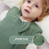 Picture of Mosebears Unisex Baby Sleep Sack 1.0 TOG, Supersoft Rayon Made from Bamboo Wearable Blanket with 2-Way Zipper (Dark Green,18-36 Months)