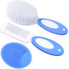 Picture of Baby Hair Brush, Cradle Cap Brush, Baby Hair Comb, Baby Hair Brush and Comb Set for Newborns & Toddlers, Baby Brush Soft Bristles, Ideal for Cradle Cap, Perfect Baby Registry Gift (Blue)