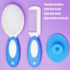 Picture of Baby Hair Brush, Cradle Cap Brush, Baby Hair Comb, Baby Hair Brush and Comb Set for Newborns & Toddlers, Baby Brush Soft Bristles, Ideal for Cradle Cap, Perfect Baby Registry Gift (Blue)
