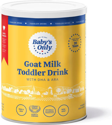Picture of Baby's Only Goat Milk Toddler Drink, Toddler Drink, Goats Milk Powder, Non GMO with DHA, Iron, Vitamin D, Naturally Occurring Prebiotics, ARA, Toddlers 12 Months Old and Up, Easy to Digest Goat Milk, 12.7 oz, 6 Pack