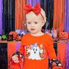 Picture of YanJie Halloween Baby Girls Bows Elastic Nylon Headbands Toddler Girls Spider Hair Bows Ghost Hair Halloween Accessories Newborn