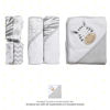 Picture of Spasilk 23-Piece Soft Terry Hooded Bath Towel and Washcloth Gift Set, 3 Baby Towels and 20 Baby Washcloths for Newborn Boys and Girls, Baby Bath Essentials, Ideal, White Zebra