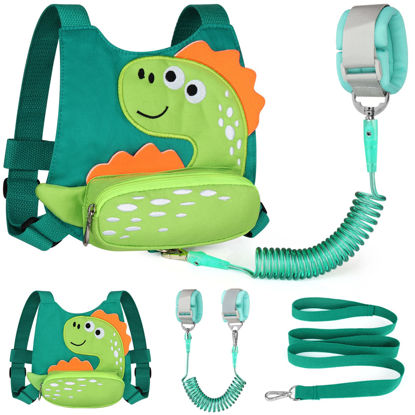 Picture of Toddler Harness Leash with Anti Lost Wrist Link, Accmor Cute Dinosaur Kids Harness Children Leash, Adorable Anti Lost Leash Walking Wristband Assistant Strap Belt for Baby Boys Girls Outdoor