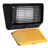 Picture of Leisure LED RV Exterior Porch Utility Light with Switch - 12v 280 Lumen Lighting Fixture. Replacement Lighting for RVs, Trailers, Campers, 5th Wheels. Black Base, Clear and Amber Lens (Black, 1-Pack)