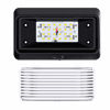 Picture of Leisure LED RV Exterior Porch Utility Light with Switch - 12v 280 Lumen Lighting Fixture. Replacement Lighting for RVs, Trailers, Campers, 5th Wheels. Black Base, Clear and Amber Lens (Black, 1-Pack)