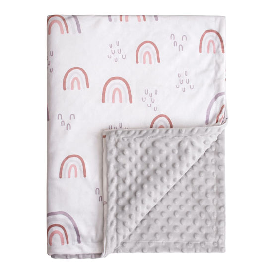 Picture of Soarwg Kids Baby Blanket Unisex Newborn, Super Soft Comfy Rainbow Blanket, for Toddler Baby Nursery Bed Blankets Stroller Crib Shower Gifts, 30 x 40 Inch