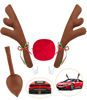 Picture of Angooni Upgraded Car Reindeer Antler Kit Christmas Rudolph Auto Decorations, Rudolph Auto Accessories with Tail, Nose - Add Holiday Spirit