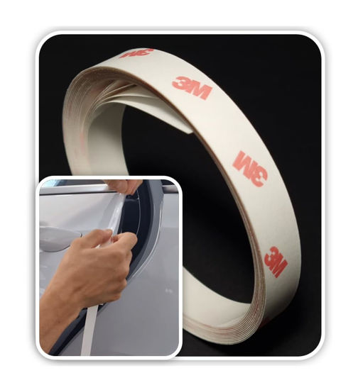 Picture of 3M-4doors Car Door Edge/Entry Protector/Sticker/Guard, 3M-PPF(Paint Protection Film), Clear(Transparent), Anti Scratch, Universal Fit for Most Cars (Clear 0.5inx36in /4strips)
