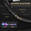 Picture of Sovvid 3 Pack 3 Inch Guitar Patch Cables, Black Guitar Pedal Cable Effect Cable Cord, 1/4" inch TS Right Angle Guitar Patch Cable