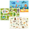 Picture of Babebay Disposable Placemats for Baby, 40 Pack Sticky Toddler Placemat for Restaurants, Dining Table, Party, Travel, 12" x 18" with 3 Designs