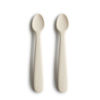 Picture of mushie Silicone Baby Feeding Spoons | 2 Pack (Ivory)