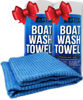 Picture of Super Absorbent Towels Wash & Drying Chamois Cloth Synthetic Smooth Boat Cooling Towel Shammy Towel for Car Drying Towel Marine Grade Car Towel Cleaning Supplies Wash Chamois Towel Dry PVA Wash 2 PK