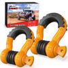 Picture of Nilight 2 Pack 3/4" D-Ring Shackle with 7/8" Screw Pin 41,887lbs Break Strength, Heavy Duty Off Road Recovery Shackle with Isolators Washers for Use with Tow Strap, Winch, Off-Road Jeep Truck Vehicle