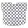 Picture of Bumkins Short Sleeve Bib for Girl or Boy, Toddler and Kids for 1-3 Years, Large Size, Essential Must Have for Junior Children, Eating, Mess Saving Soft Fabric Apron for Play, Charcoal Check