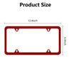 Picture of Alpmosn 2PCS Stainless Steel License Plate Frames, 4 Holes Car Licence Plate Covers with Screws Washers and Caps, Car Exterior Accessories, License Plate Holder for US Vehicles (Red)