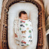 Picture of LifeTree Muslin Swaddle Blankets Neutral, Farm Animals Baby Swaddling Wrap Nursery Receiving Blanket for Boys & Girls, Soft 70% Viscose from Bamboo and 30% Cotton, Large 47 x 47 inches