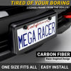 Picture of Carbon Fiber License Plate Frames 2 Pack | License Plate Cover for Car Tag Frame | Black License Plate Frame for Men | Porta Placas para Auto Car Plate Frames Tesla BMW Car Licence Plate Frame Holder