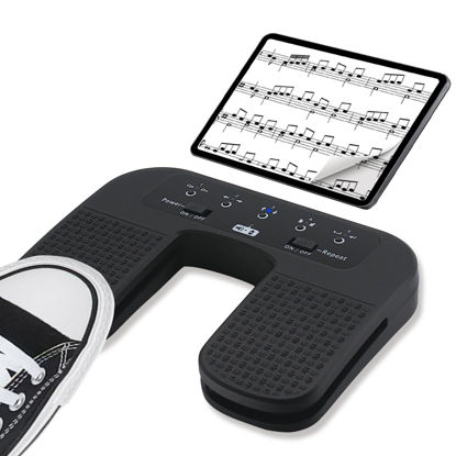Picture of Yueyinpu Wireless Page Turner Pedal For Tablets iPad Smartphone Rechargeable Anti-Skid Pad (Plus)