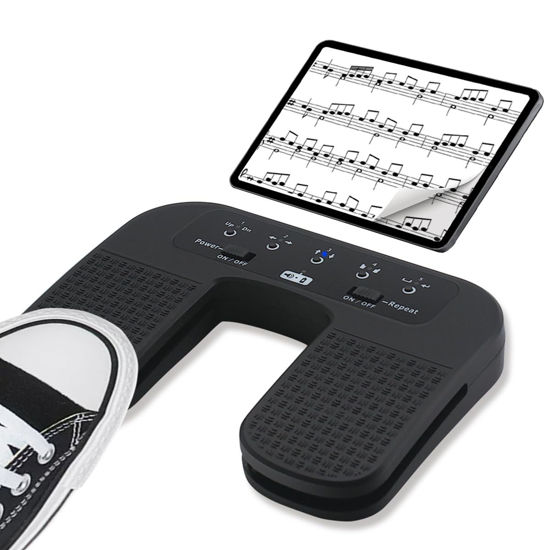 Picture of Yueyinpu Wireless Page Turner Pedal For Tablets iPad Smartphone Rechargeable Anti-Skid Pad (Plus)