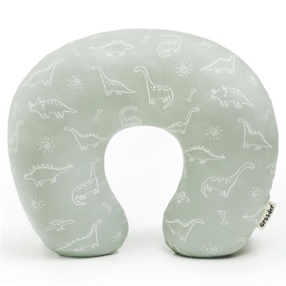 Picture of GRSSDER Nursing Pillow Cover Stretchy Minky Removable Nursing Covers for Breastfeeding Pillows, Ultra Soft Comfortable Slipcover for Boy and Girls, Dinosaurs Print