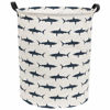 Picture of Sanjiaofen Kids Laundry Hamper,Canvas Shark Hamper Collapsible Boys Storage Baskets for Shark Room Decor,Nursery Hamper,Toy Organizer,(Shark)