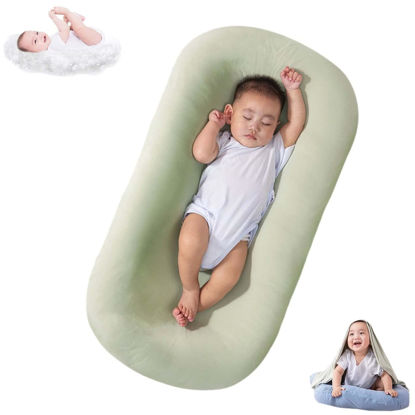 Picture of DAOLUAN Baby Lounger Pillow for Newborn Babies 0-18 Months, Bionic Organic Lounger for Baby, Soft Cotton Breathable Baby Nest Sleeper
