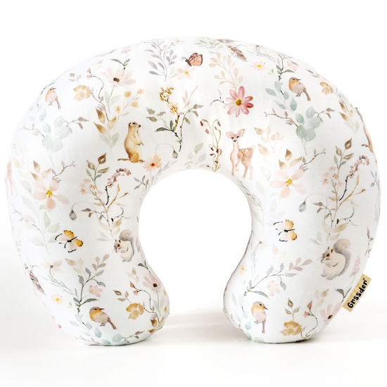 Picture of GRSSDER Nursing Pillow Cover, Stretchy Soft Minky Fabric Covers, Fit Most Nursing Support Pillows for Breastfeeding, Comfortable Safe Pillow Cover, Beautiful Stylish Pattern