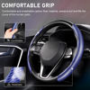 Picture of Cartist Steering Wheel Cover, Carbon Fiber Steering Wheel Cover, Car Steering Wheel Cover for Men/Women, Anti-Slip, Comfortable Grip, Durable, Universal for 99% Car Interior Accessories (Dark Blue)