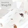 Picture of Stretch Ultra Soft Fitted Bassinet Sheet Set 2 Pack, Universal Fit for Bassinets Baby Cradle Moses Basket Oval Rectangle Mattress Safe and Snug, Stylish Pattren of Jungle Animals